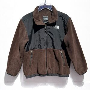 🌻The North Face Denali Brown & Black Full-Zip Fleece Jacket Youth Boys' Size L